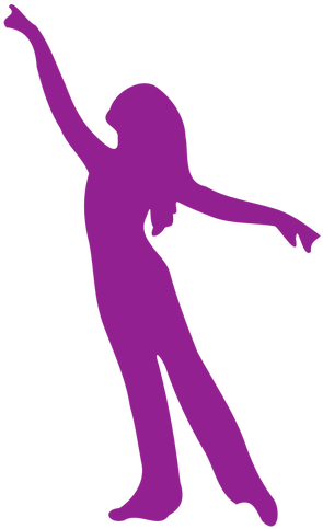 Girly Dance Image - Silhouette Color Guard Clip Art (311x500)