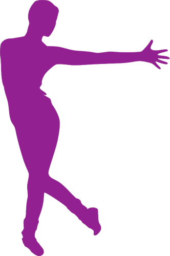 Purple Dancer Drawing - Desene Cu Un Dansator (332x500)