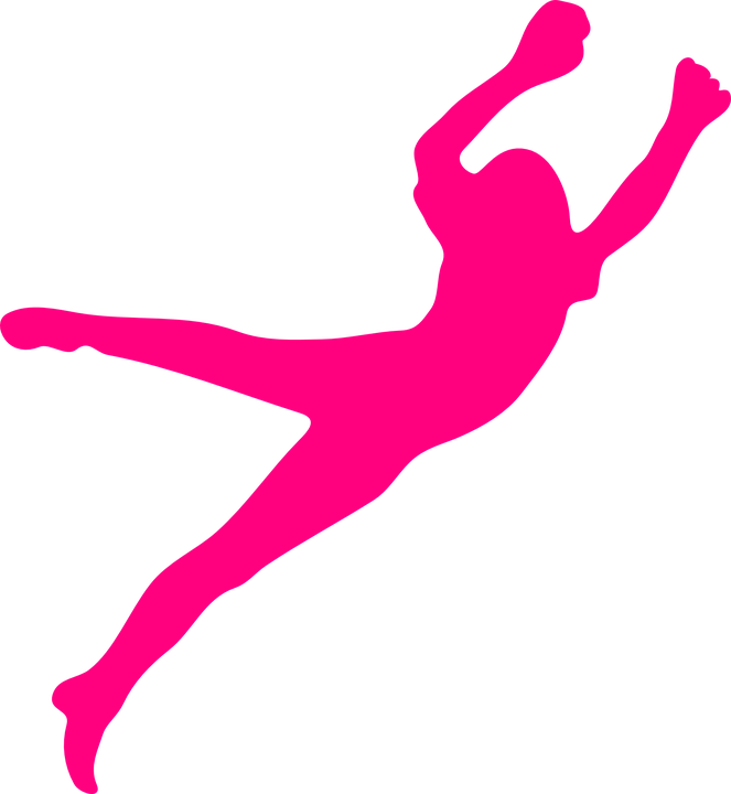 Colorful Dancing Cliparts 29, Buy Clip Art - Dance Girl Pink Silhouette (663x720)