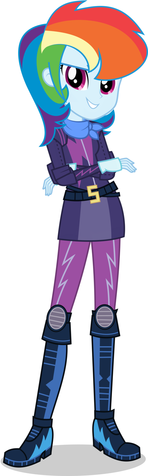 Au Motocross Rainbow Dash By Xebck On Deviantart - Mlp Eg Shadowbolts Rainbow Dash (504x1587)