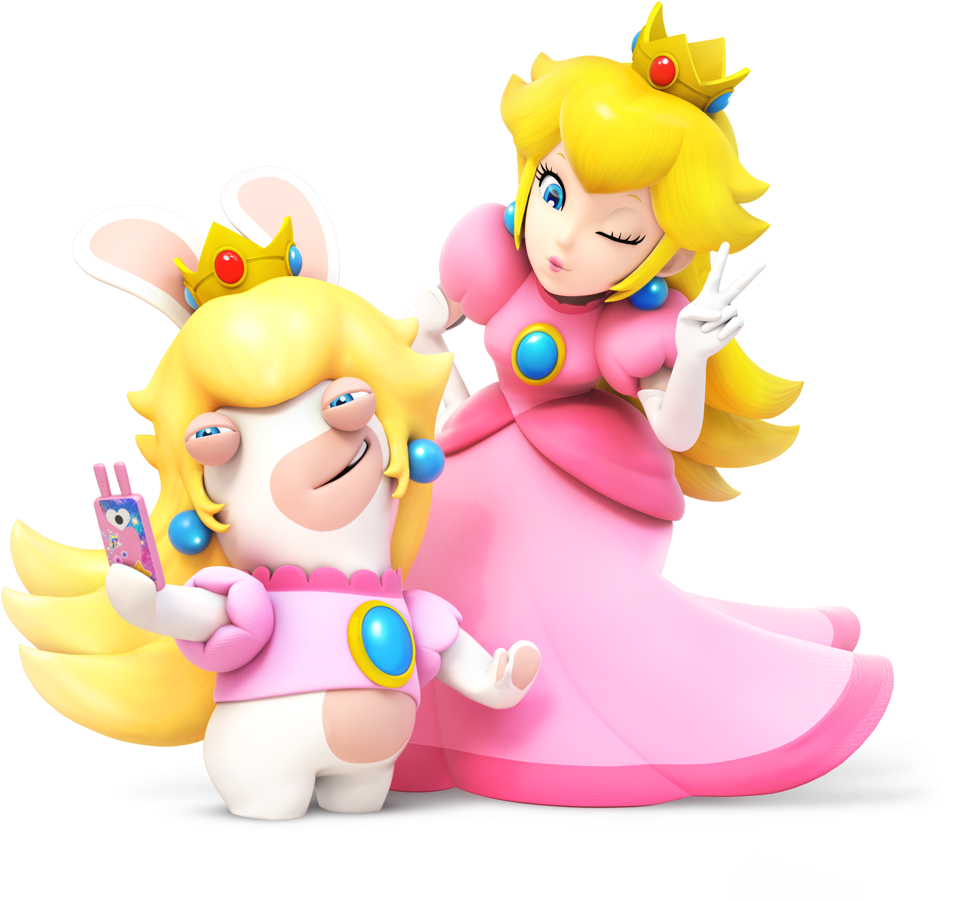 Mario Rabbids Kingdom Battle Peach 2400x2000 Png Clipart Download