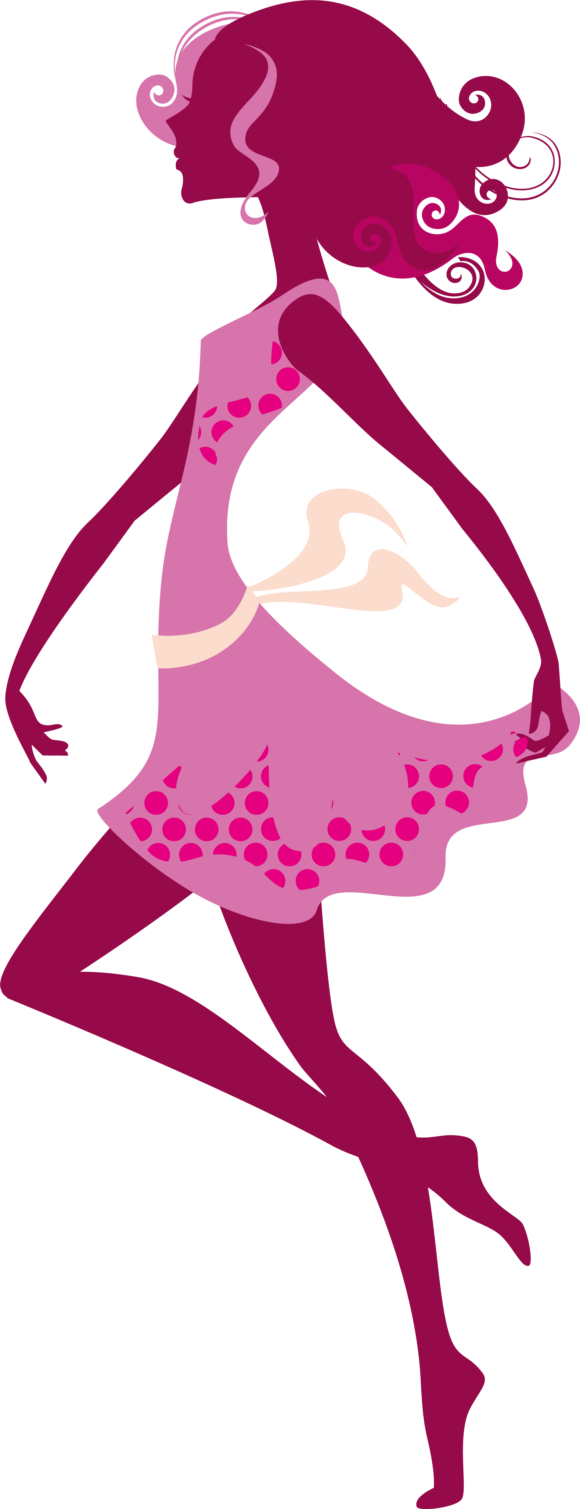 Dance Woman Silhouette Girl - Wall Stickers,goodculler New Flower Fairy Diy Little (1901x4944)