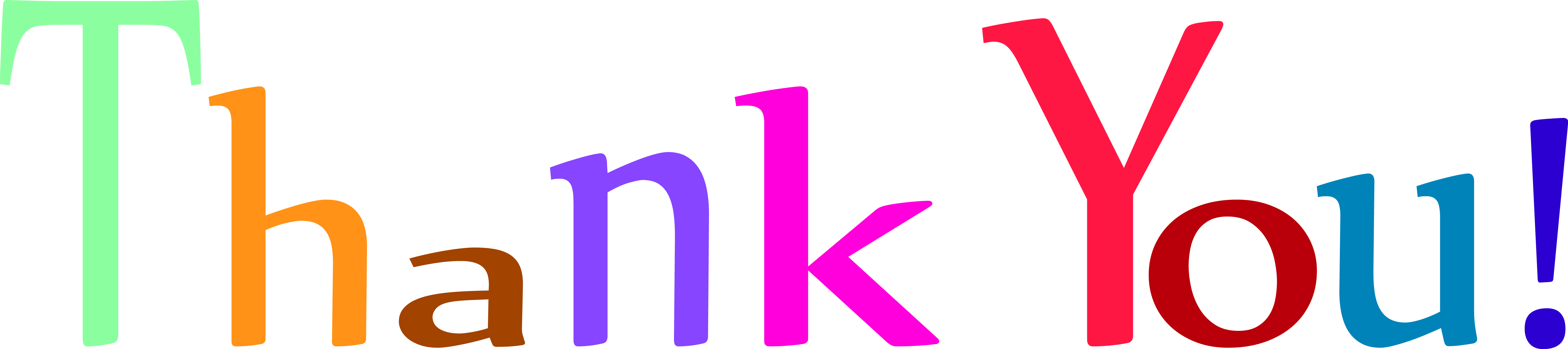 Thank You Nyala Font Clipart - Thank You Nyala Font Clipart (5965x1326)