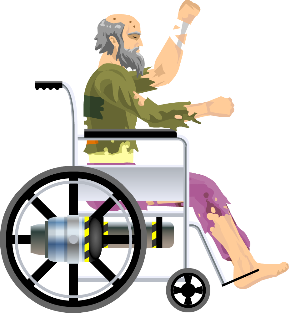 Wheelchair Guy - Happy Wheels Old Man (931x1000)