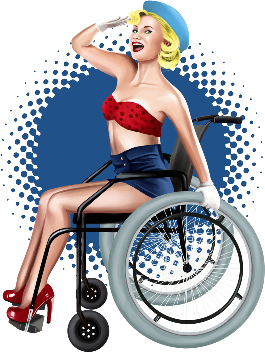 T Shirt Pin Up Girl Wheelchair Cadeirante Deviantart - T Shirt Pin Up Girl Wheelchair Cadeirante Deviantart (1024x1229)