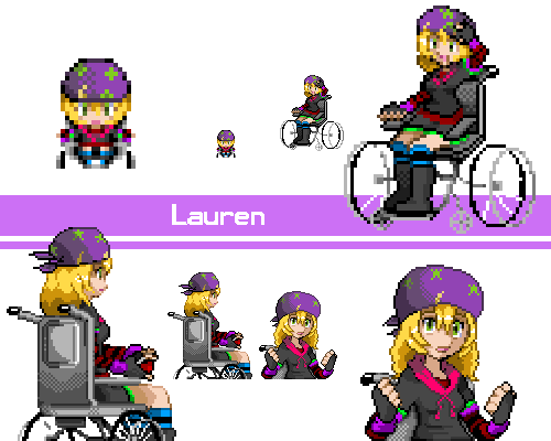 Lauren Sprites By Jeshika-haruno - Wheelchair Sprite (500x400)