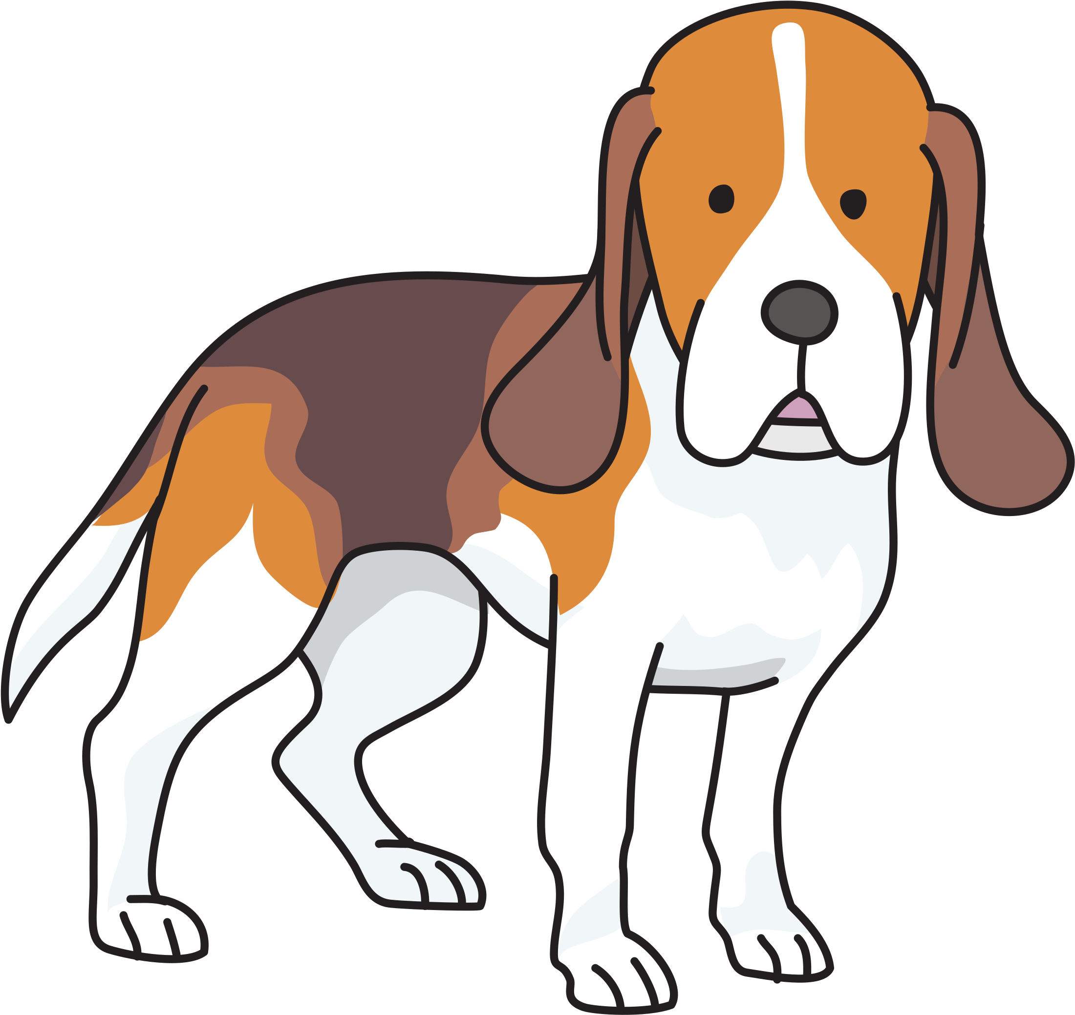 Cute Thank You Beagle Puppy Dog Greeting Stickers Zazzle - Beagle Png (2400x2400)