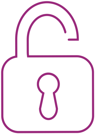 Lock Clipart Purple - Line Lock Png (512x512)