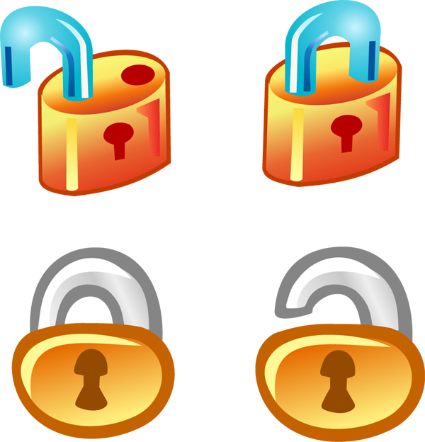 Free Vector Free Vector Lock Icons - Lock And Unlock Icon Png (600x624)