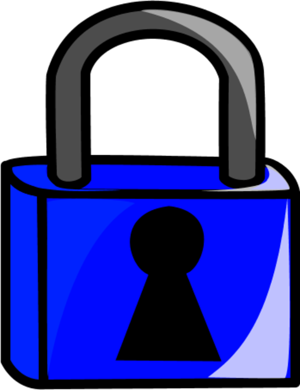 Lock Clipart Blue - Lock Clip Art Png (600x779)