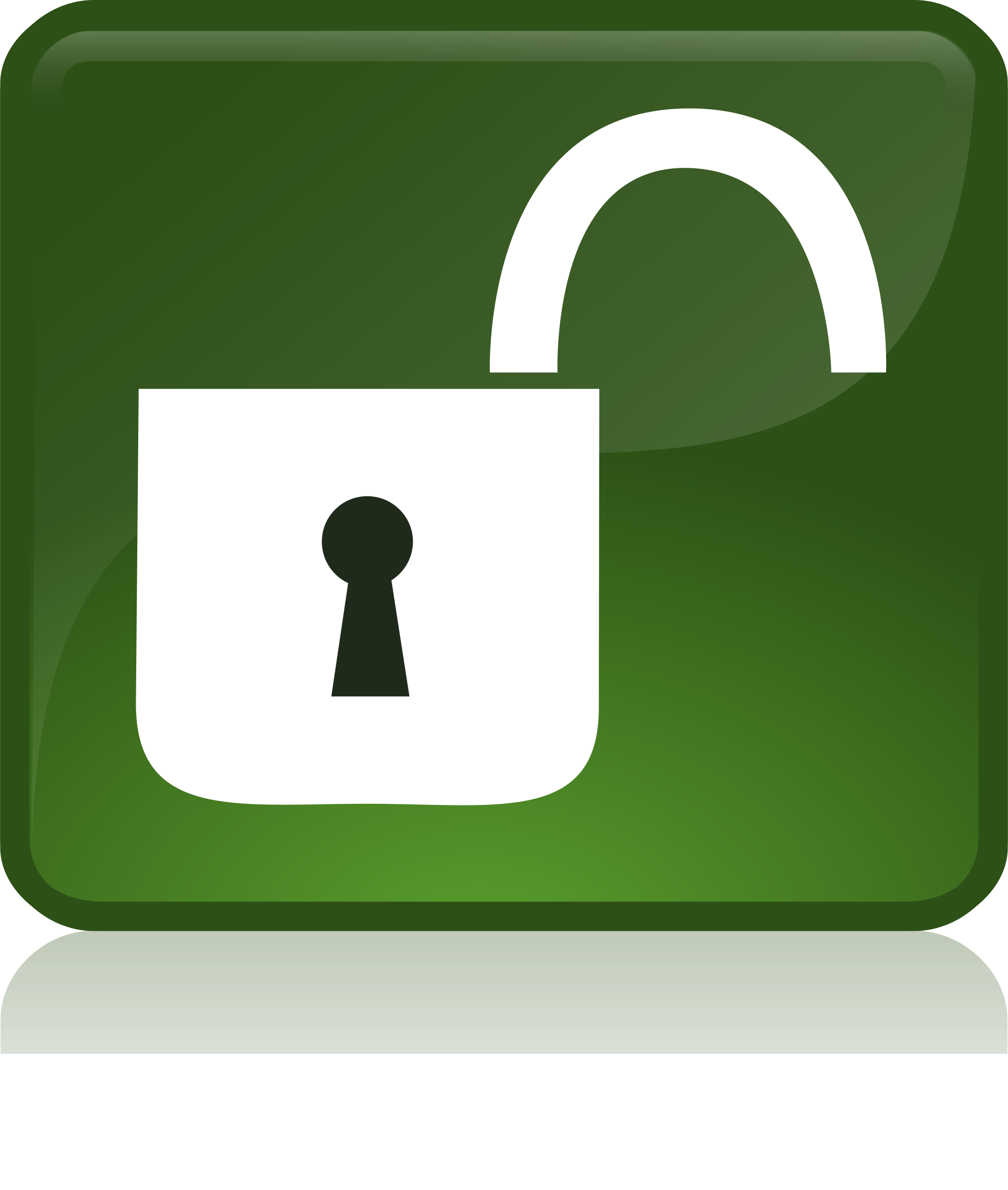 Big Image - Green Lock Open Png (1976x2333)