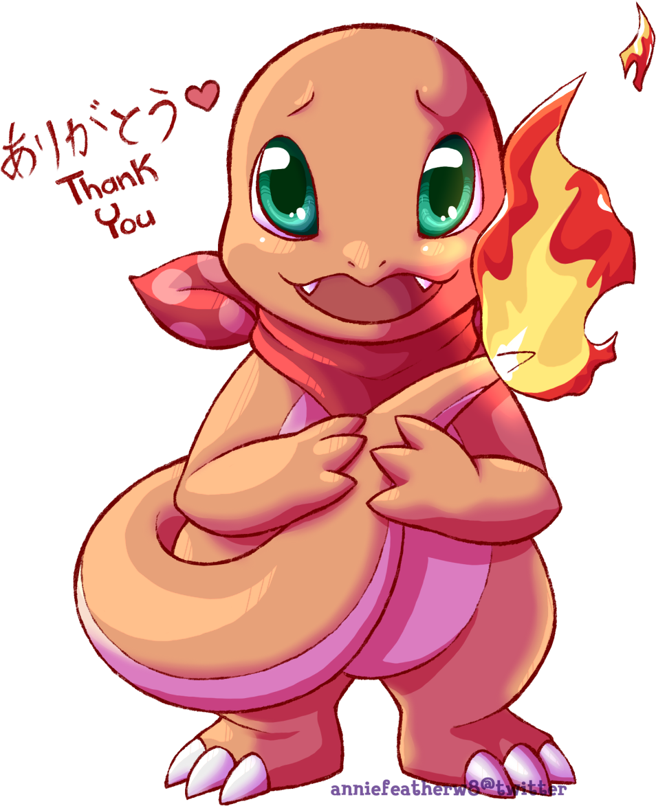 Charmander Thank You By Anniefeatherw8 - Pokemon Charmander (992x1200)