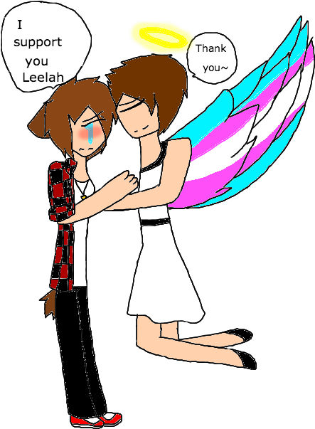 I Support You Leelah By Xxyuki The Wolfxx - Cartoon (570x649)