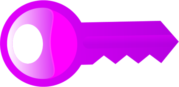Key Clipart Horizontal - Clip Art Color Key (600x293)