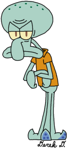 Squidward By Skidaro On Deviantart - Squidward Png (444x589)