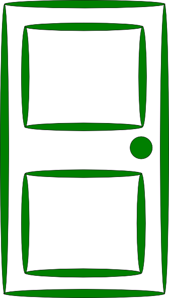 Green Door Cliparts Green Door Cliparts - Free Clipart Closed Door (336x591)