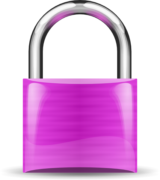 Padlock Violet Clip Art - Red Padlock (534x601)