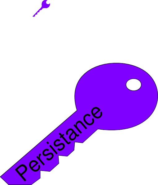 Key Clipart Purple - Persistence Is The Key (510x595)