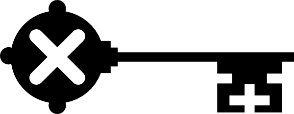 Skeleton Key Clipart - Chaves De Portas Desenho (600x234)