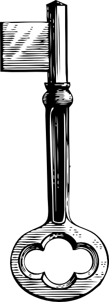Skeleton Key Clip Art (216x594)