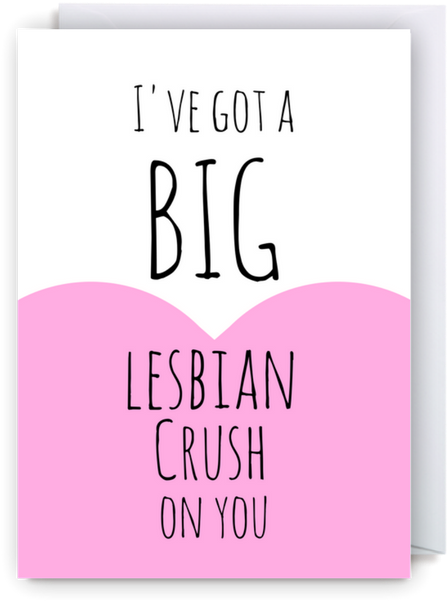 Big Lesbian Crush - Gay Flamingo Quote (480x672)