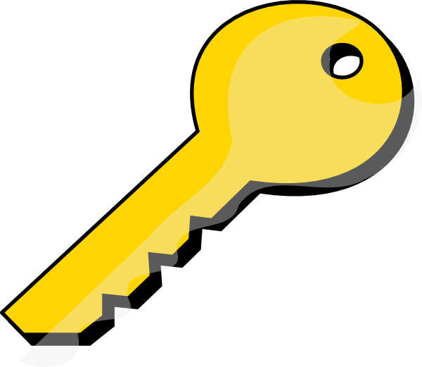 Coloured Keys Clipart (600x521)