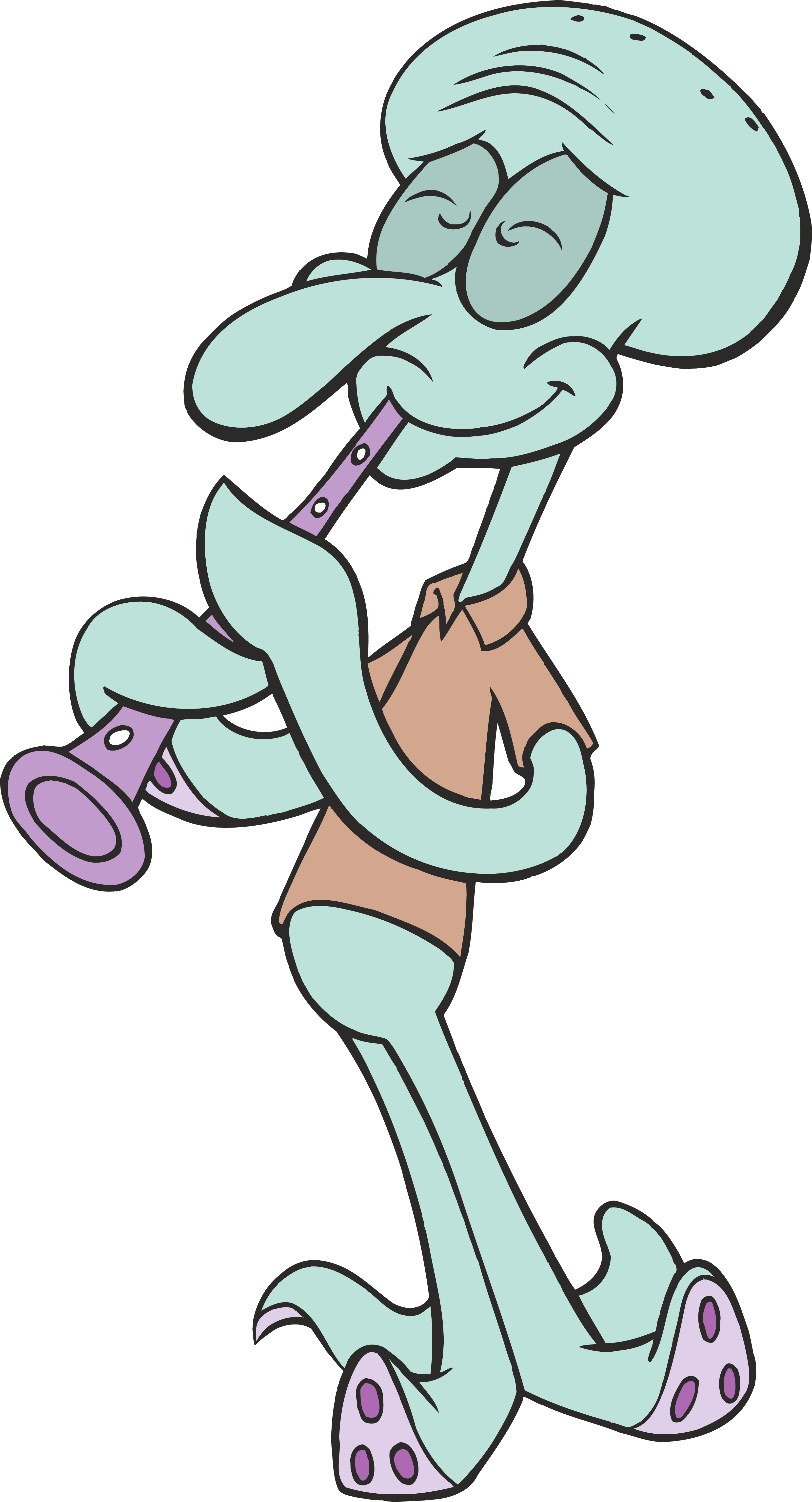 Squidward Tentacles Spongebob Png Clipart Image - Spongebob Png (3362x6219)