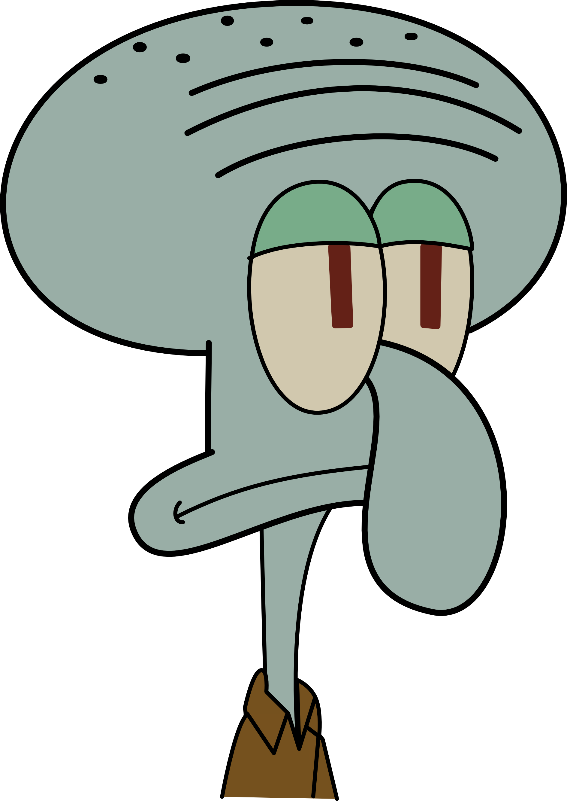 Squidward Cliparts - Squidward Head Png (1889x2666)