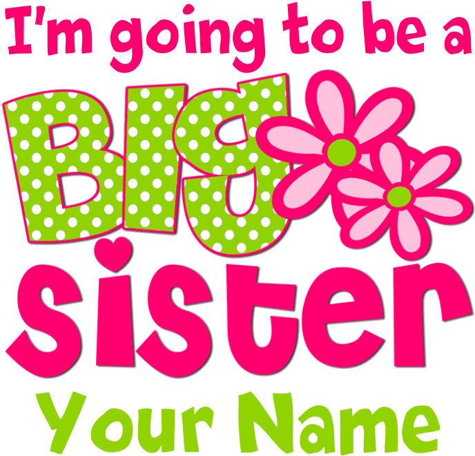 Big Sister To Be Pink Green T-shirt - Little Sister Pink Zebra Baby Blanket (700x700)