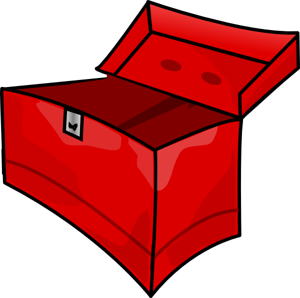 Free Vector Tool Box Clip Art - Frog In The Box (600x596)