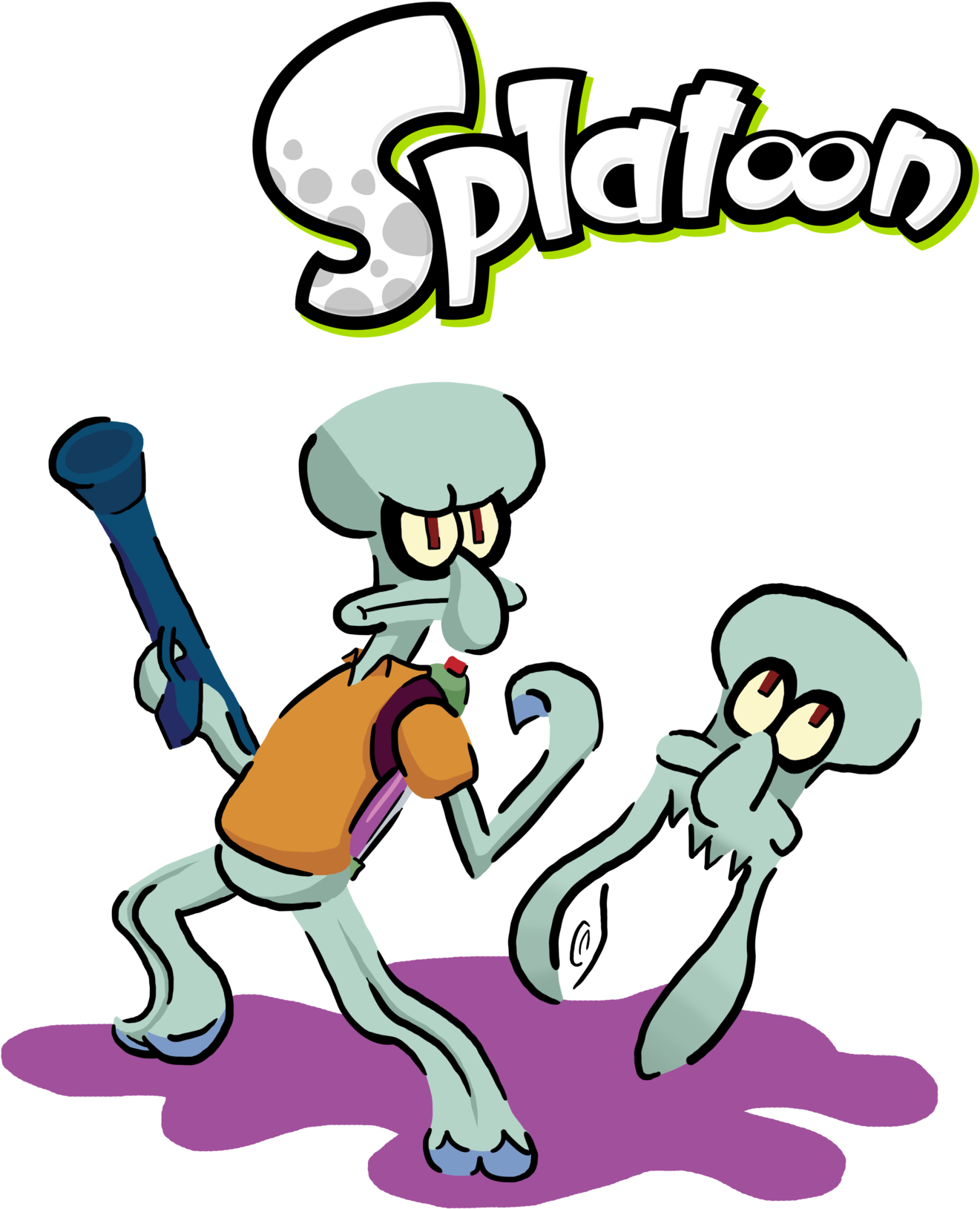 Splatoon Squidward Tentacles By Alexdti On Deviantart - Splatoon Mini Mug Collection (set Of 6 Pieces) (1600x1721)