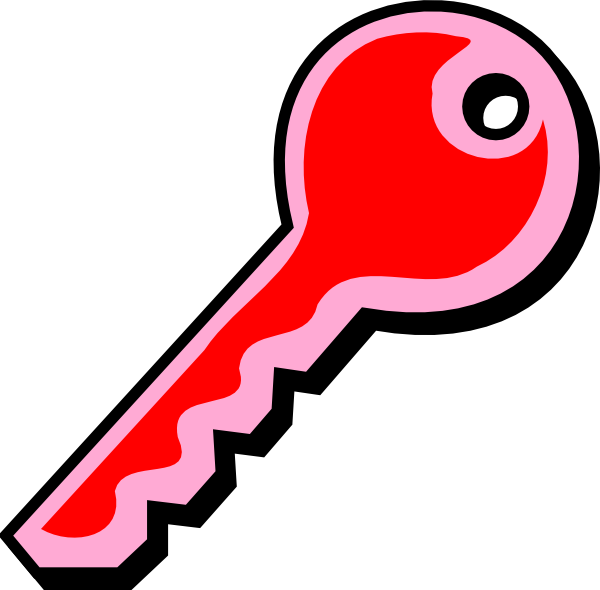 Pink Key Clip Art - Key Clip Art (600x590)