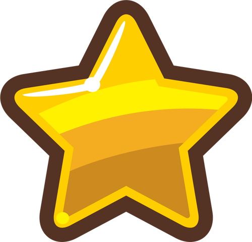 Gold Clipart - Gold Star Cartoon (500x480)