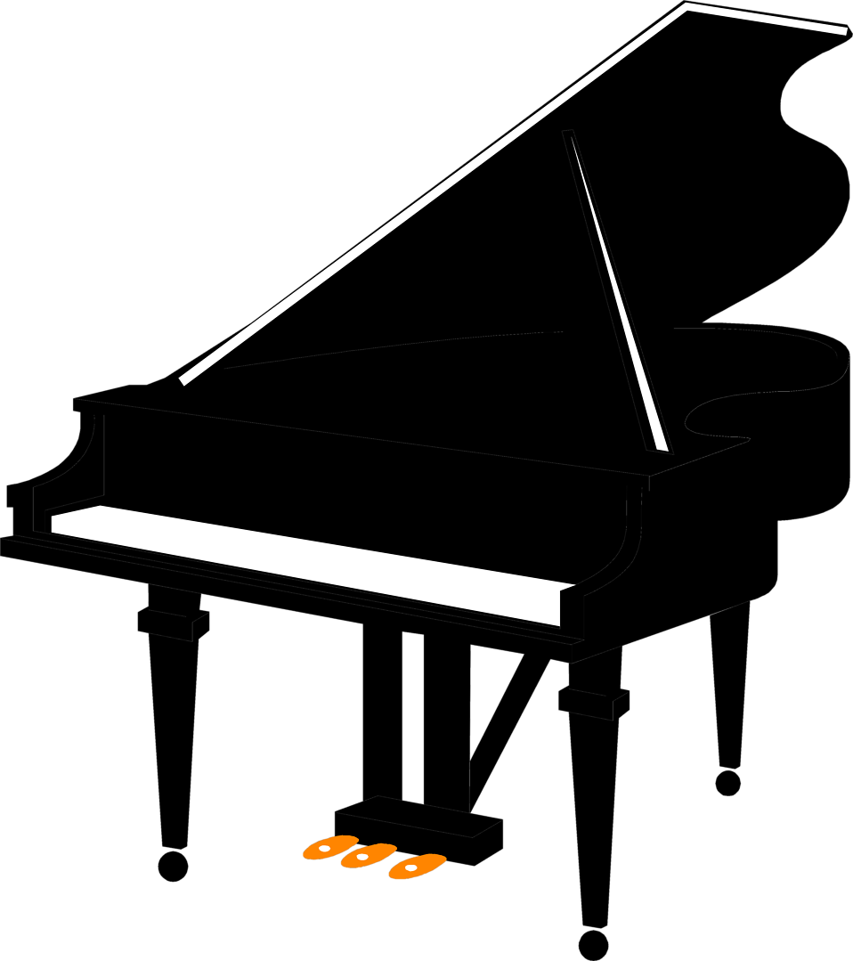 Clip Art Grand Piano Clip Art - Piano Clip Art (958x1079)