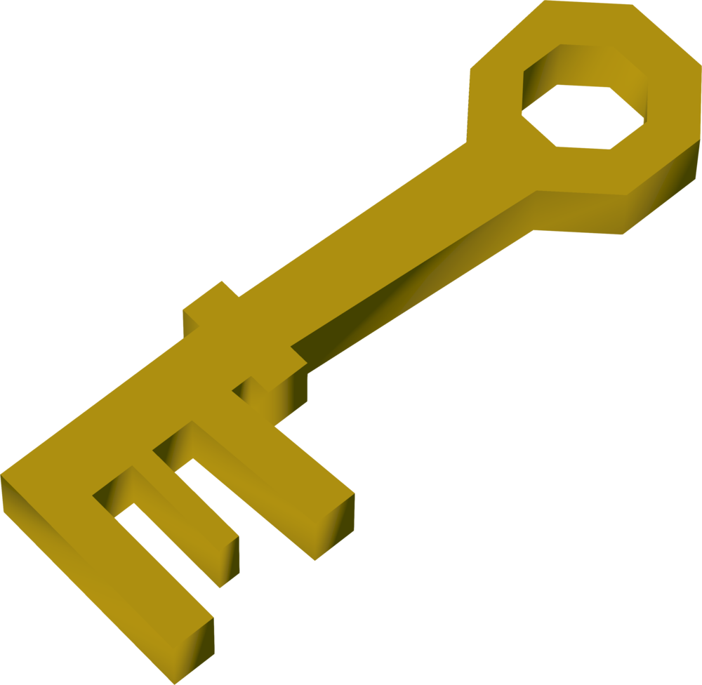 Piano Key Clipart - Dungeon Key (1000x976)