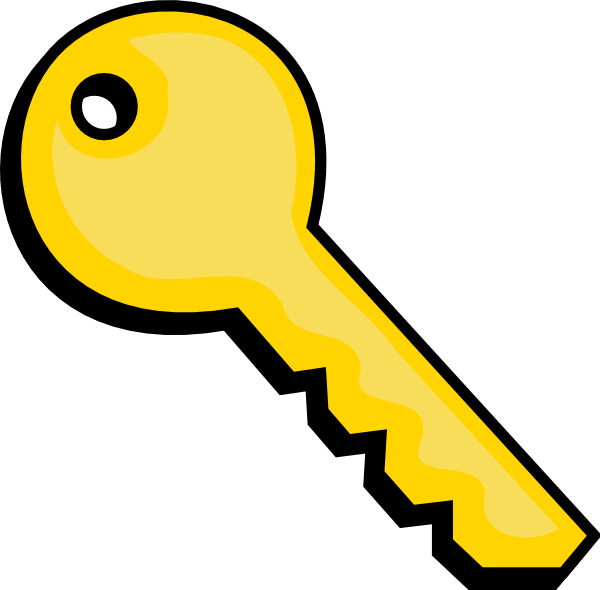 Free Golden Key Clip Art - Clip Art (600x590)