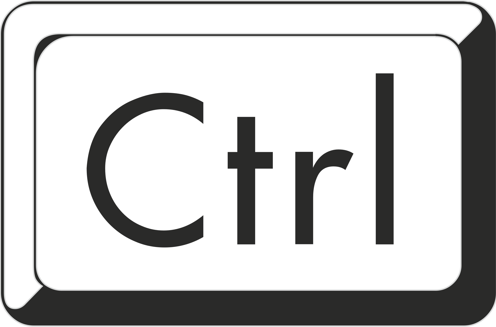 Wikimooc Key Ctrl - Control Key Clip Art (2000x1320)