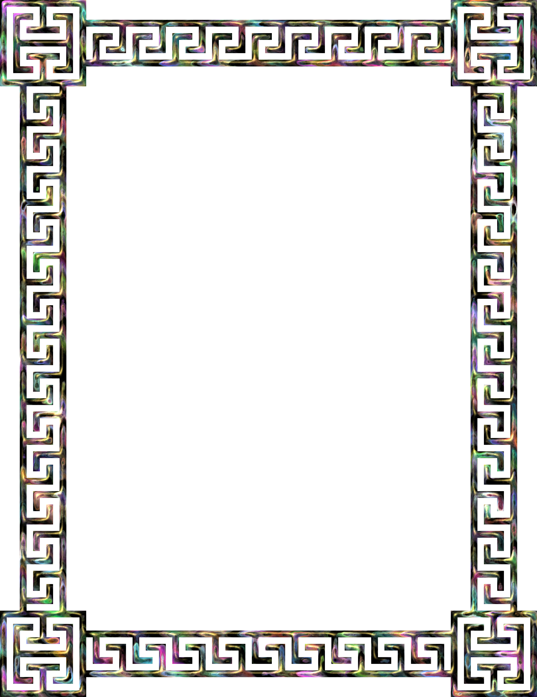 Medium Image - Greek Key Pattern Frame Png (1851x2400)