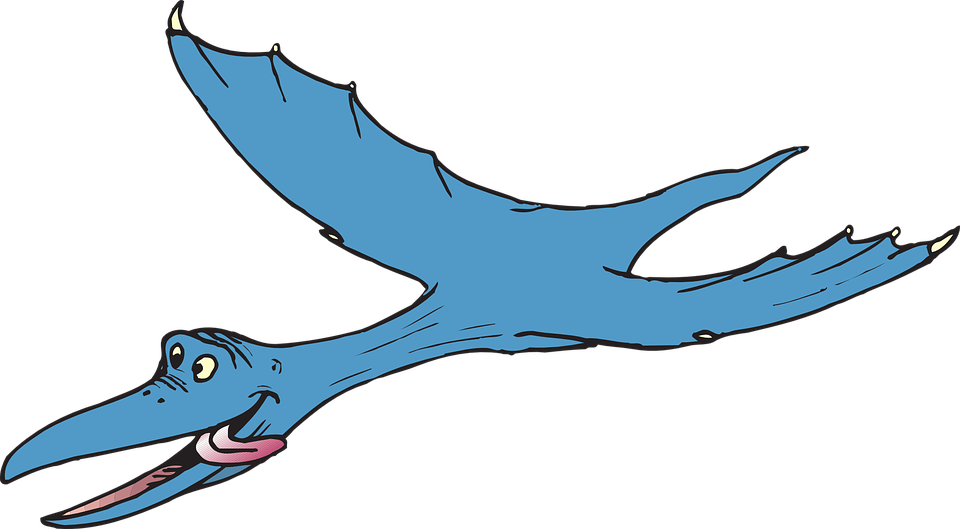 Bird Animation Clipart - Flying Dinosaur Clipart (960x529)