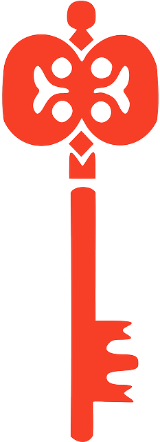 Red Key, Old, Wrought, Red - Red Key Clip Art (320x640)