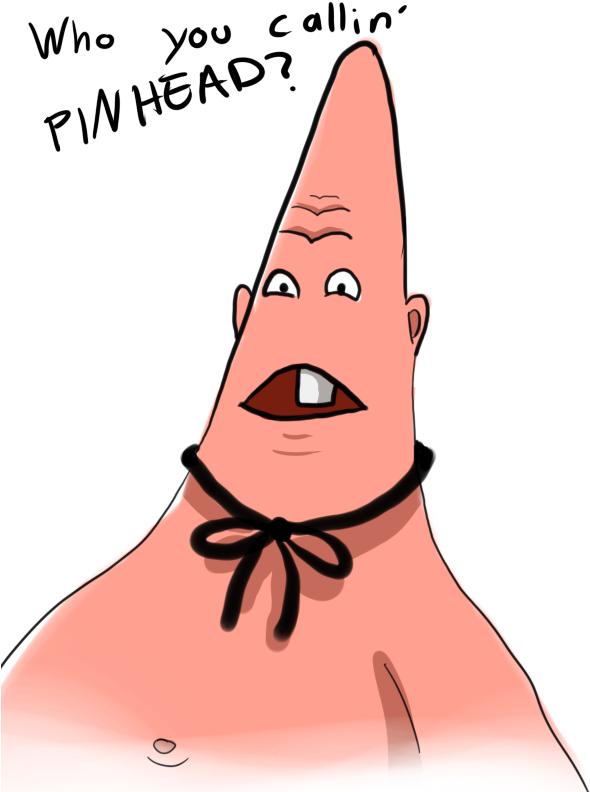 Pinhead Larry By Kawaii Oekaki Chan On Deviantart - Patrick Star Pinhead Larry (600x800)