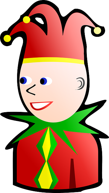 Face Outline, People, Clown, Card, Figure, Joker, Face - Cliparts Joker (364x640)