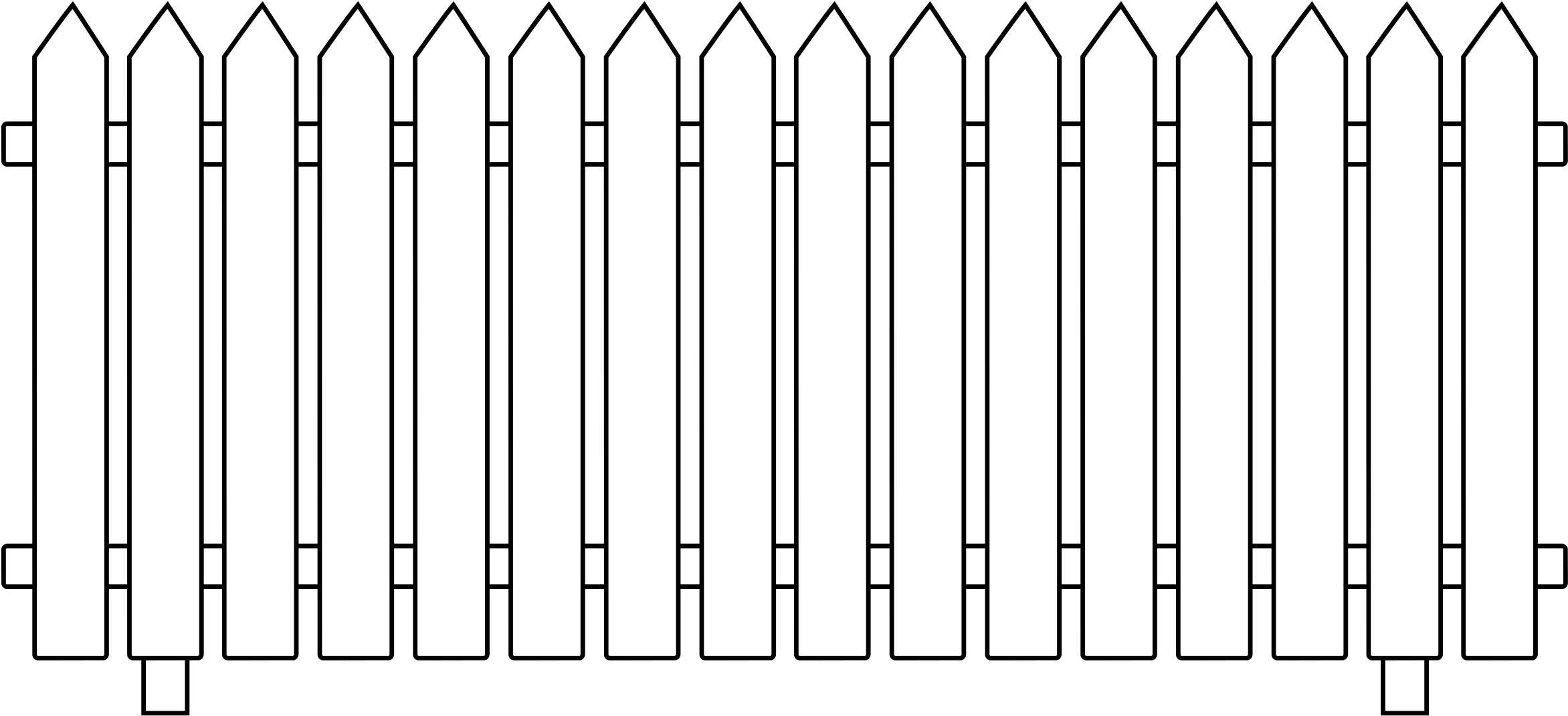 Picket Fence Clipart - White Picket Fence Vector (2400x1697)
