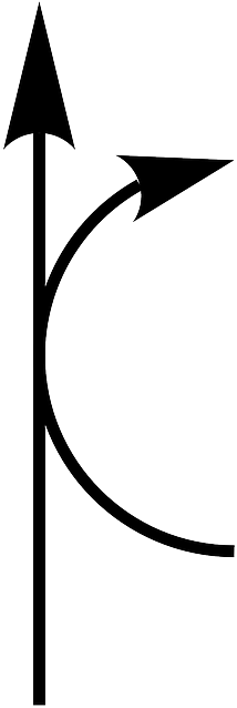 Right Tangential, Arrow, Up, Line, Tangent, Right - Tangent (320x640)