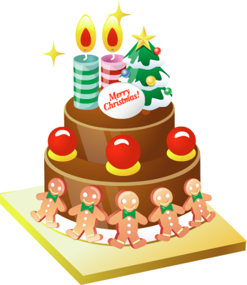 Happy New Year Fotor Photo Cards - Christmas Cake Vector Png (346x400)