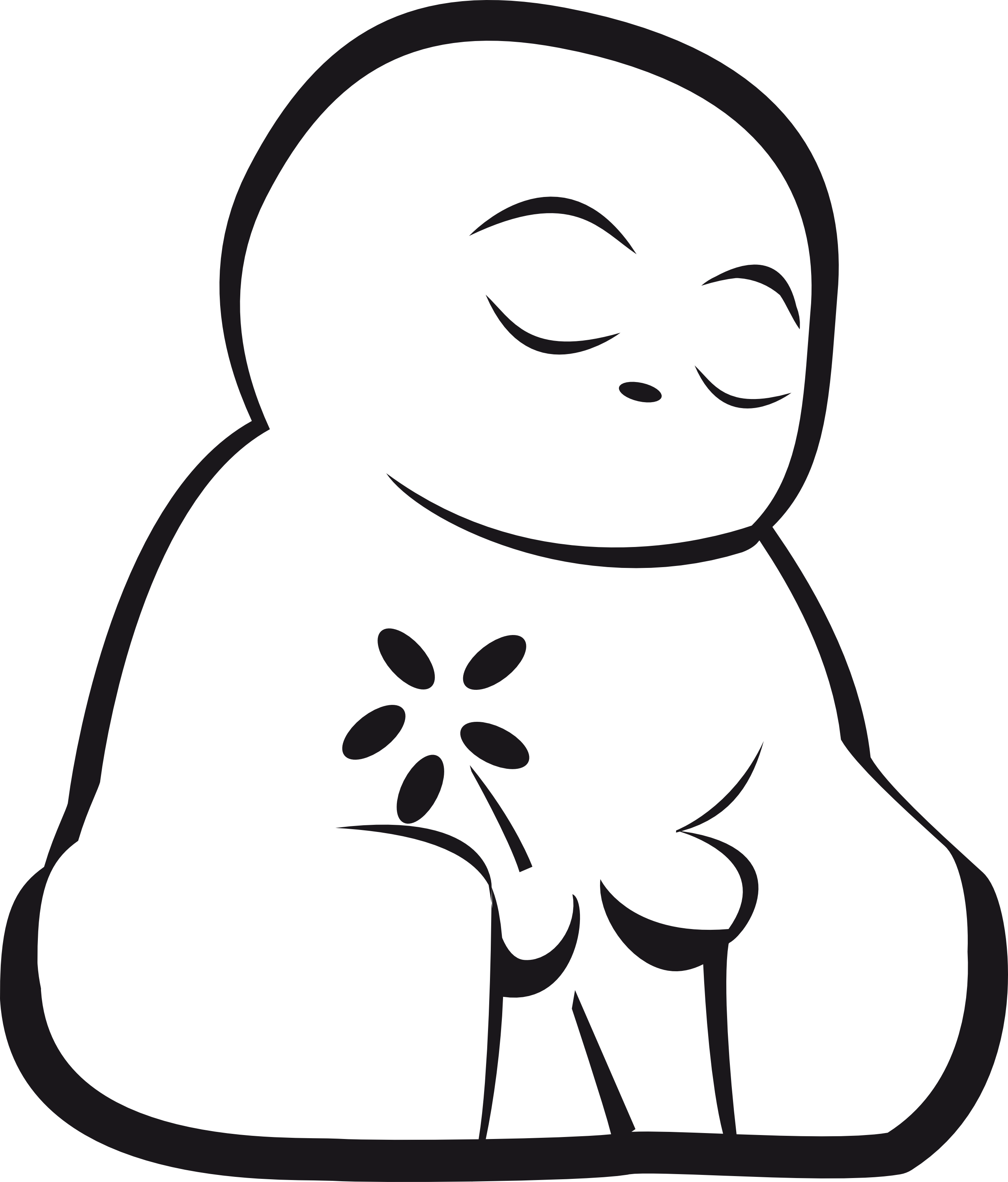 Buddha Clipart Clipart - Black And White Buddha Head (2555x2995)