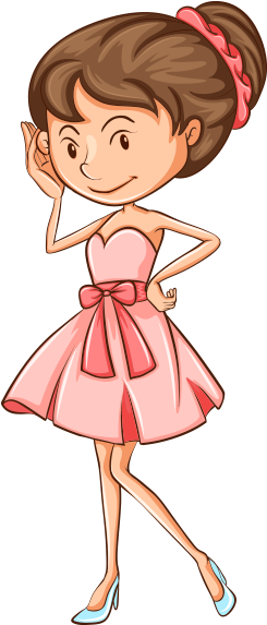 Clipart Pembeli Kız Çocuğu - Illustration (470x600)