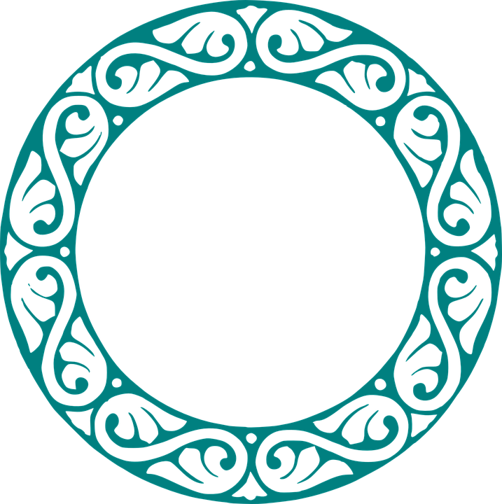 Daire, Bezeme, Dekorasyon, Dekoratif, Sınır, Yuvarlak - Bingkai Foto Bulat Vector (717x720)