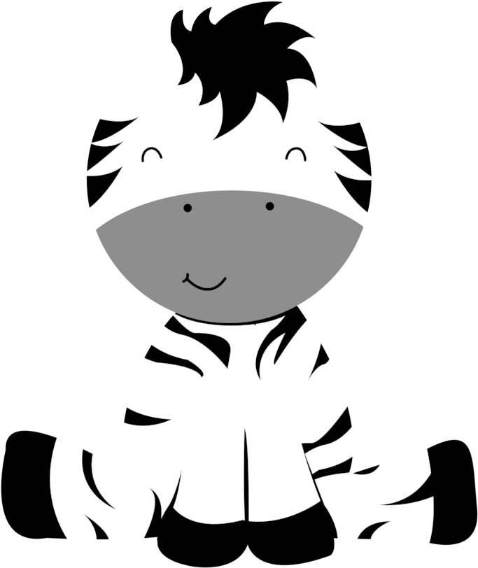 Zebra - Nursery Animal Wall Art (779x900)