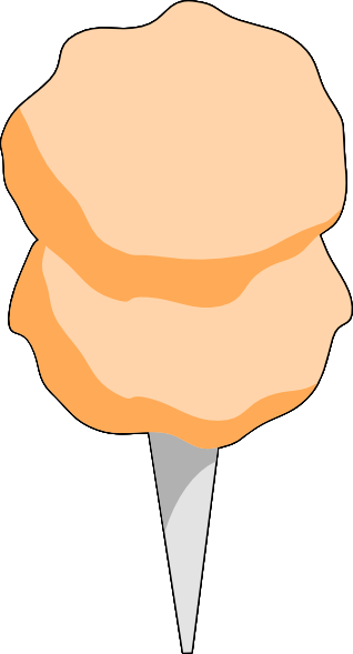Orange Cotton Candy Clip Art At Clker Com Vector Clip - Clip Art (318x589)